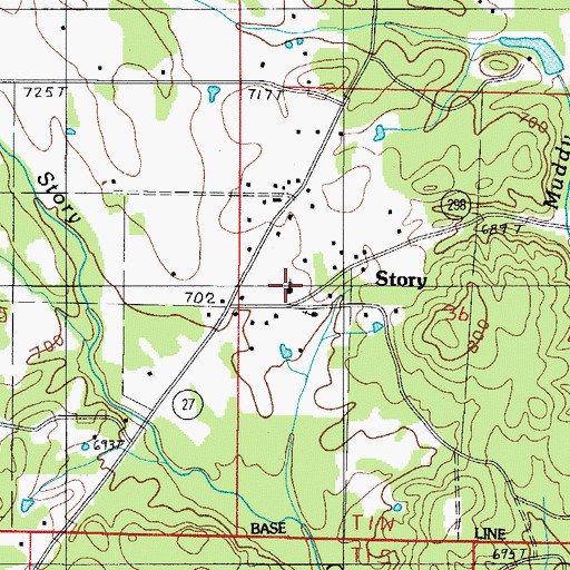 Topographic Map of Refuge Baptist Church, AR