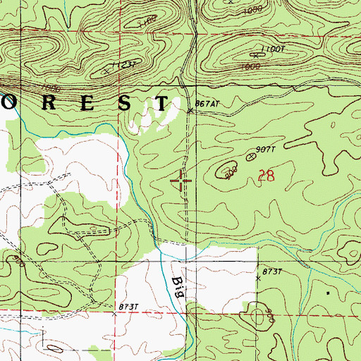 Topographic Map of Richwood School (historical), AR