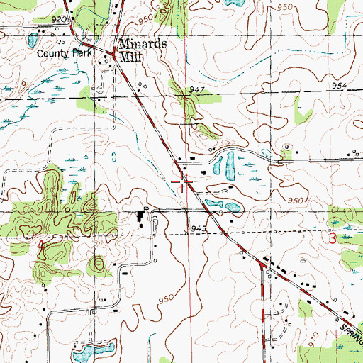 Topographic Map of Robinson School, MI