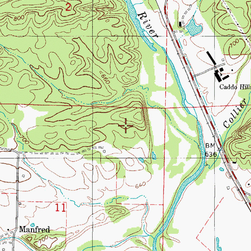 Topographic Map of Robbins Cemetery, AR