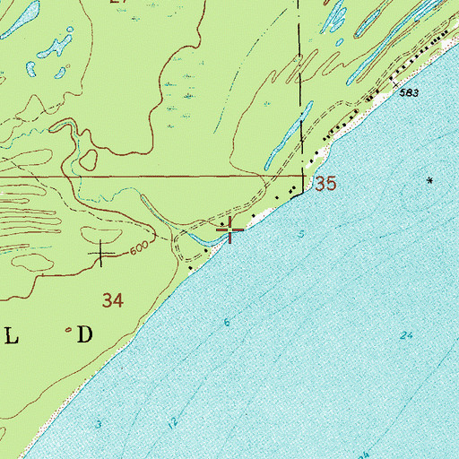 Topographic Map of Rock River, MI