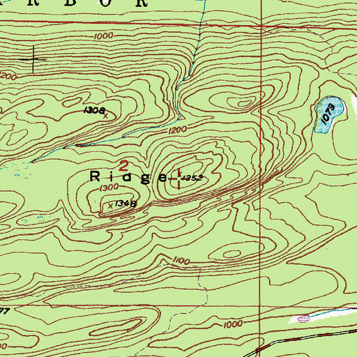 Topographic Map of Rocky Ridge, MI