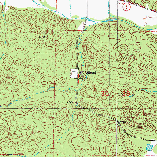 Topographic Map of Rocky Hollow School (historical), AR
