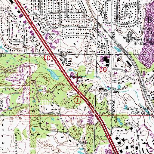 Topographic Map of Roeper School - Lower Campus, MI