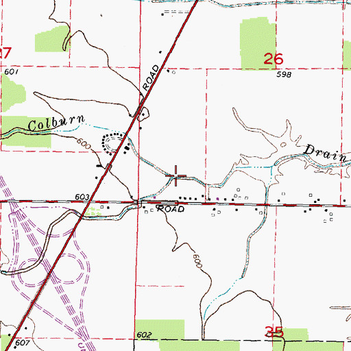 Topographic Map of Rofter and McCormick Drain, MI