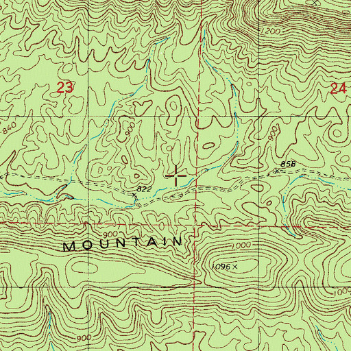 Topographic Map of Rowton Cemetery, AR
