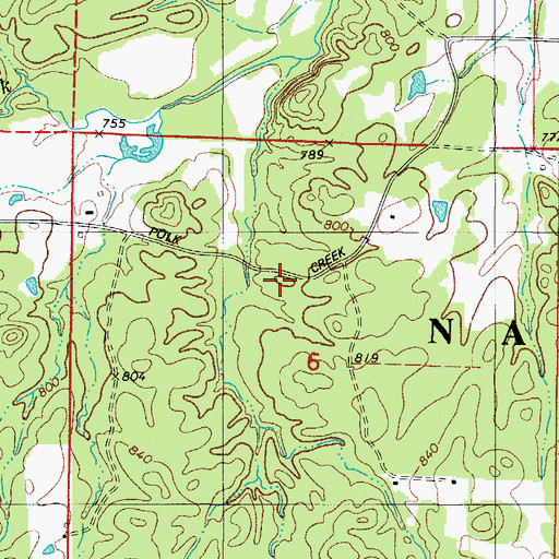 Topographic Map of Sardis School (historical), AR