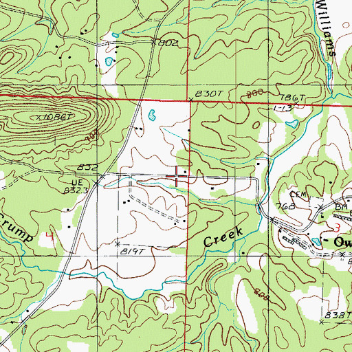 Topographic Map of Scott Cemetery, AR