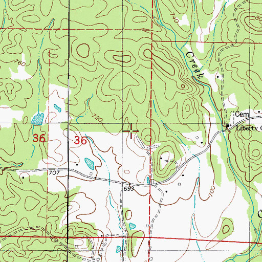 Topographic Map of Shockey Chapel (historical), AR