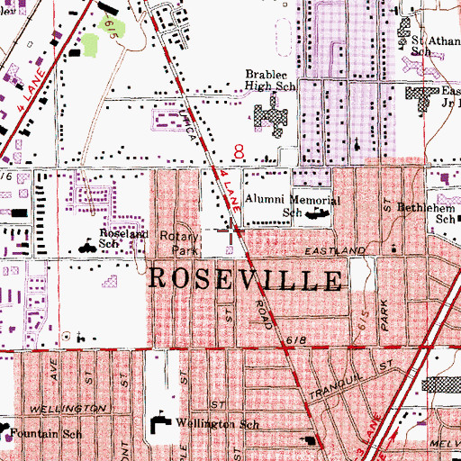 Topographic Map of Rotary Park, MI