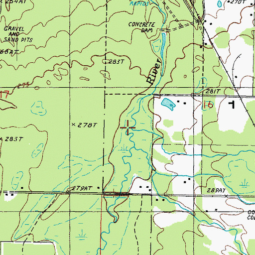 Topographic Map of Roubillard Creek, MI