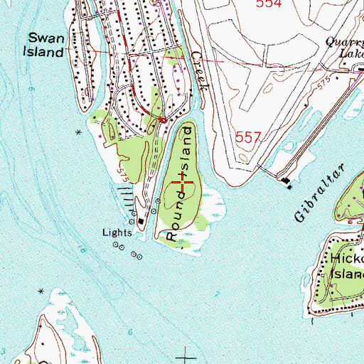 Topographic Map of Round Island, MI