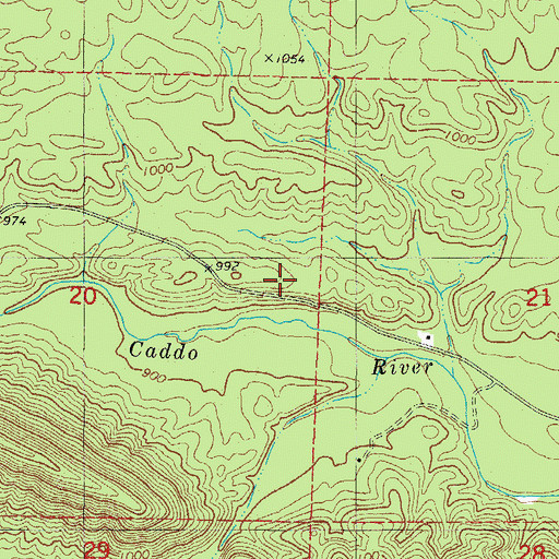 Topographic Map of Stover Cemetery, AR