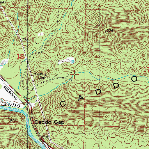 Topographic Map of Sylvan Lake (historical), AR