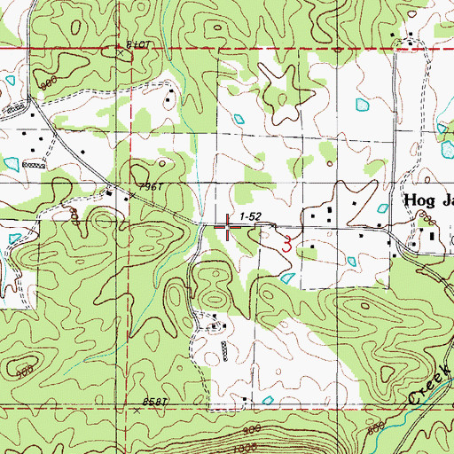 Topographic Map of Thorney Grove School (historical), AR