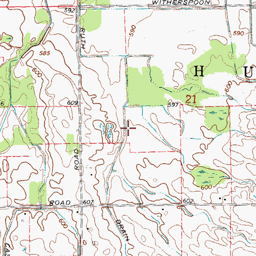 Topographic Map of Ruth Drain, MI