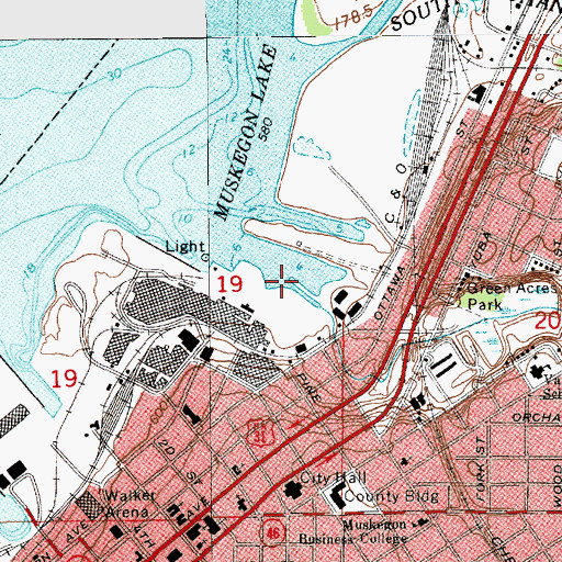 Topographic Map of Ryerson Creek, MI