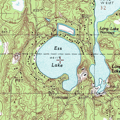 Topographic Map of Ess Lake, MI