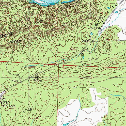Topographic Map of Washita Missionary Baptist Church, AR