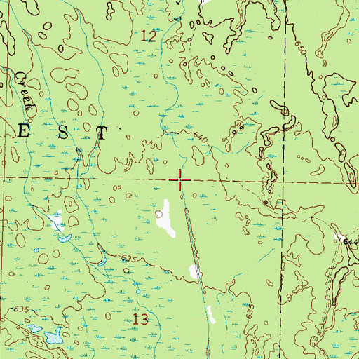 Topographic Map of Saddler Creek, MI