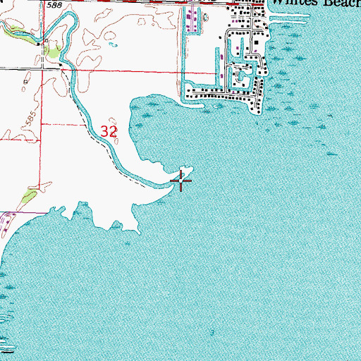 Topographic Map of Saganing River, MI