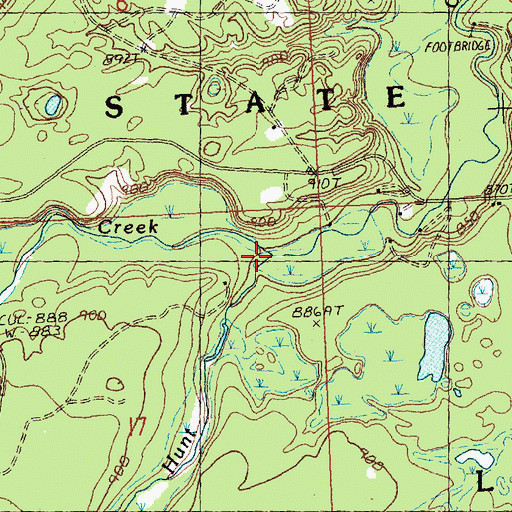 Topographic Map of Sage Creek, MI