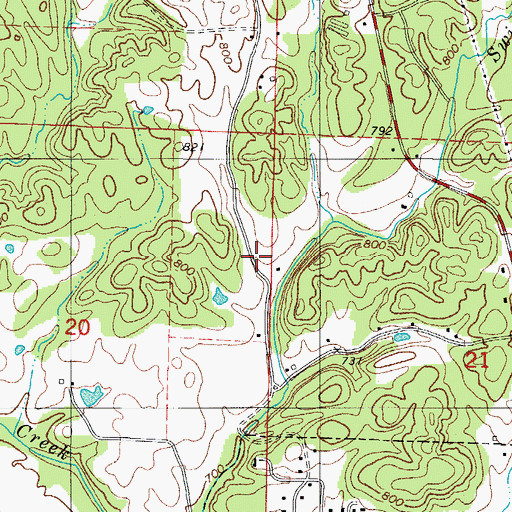 Topographic Map of Yellow Jacket School (historical), AR