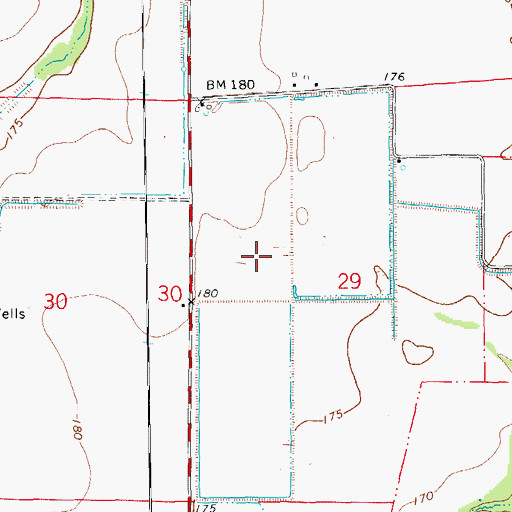 Topographic Map of Township of Arkansas, AR