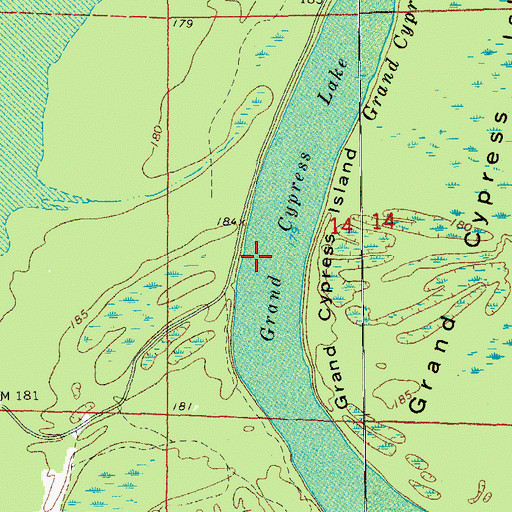 Topographic Map of Township of Brewer, AR
