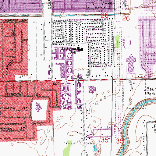Topographic Map of Saint Blase Church, MI
