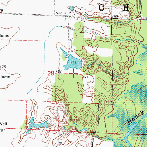 Topographic Map of Township of Chester, AR