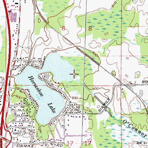 Topographic Map of O'connor Drain, MI