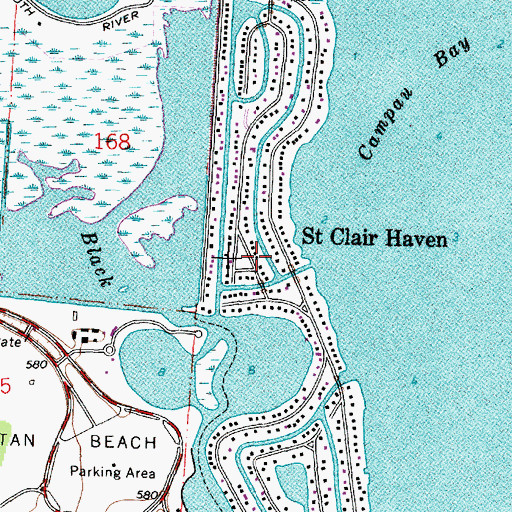 Topographic Map of Saint Clair Haven, MI