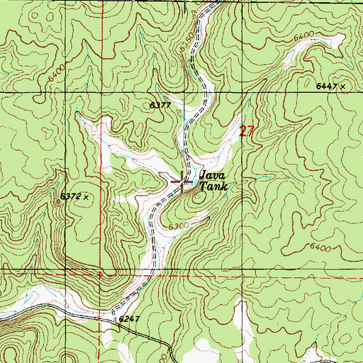 Topographic Map of Java Tank, AZ