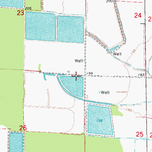 Topographic Map of Township of Garland, AR