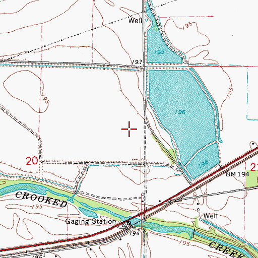 Topographic Map of Township of Henton, AR