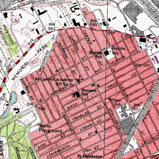 Topographic Map of Saint Gabriel Academy, MI