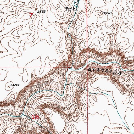 Topographic Map of Javalina Canyon, AZ