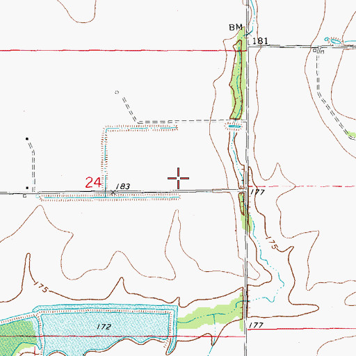 Topographic Map of Township of Stanley, AR