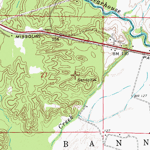 Topographic Map of Township of Banner, AR