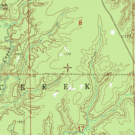 Topographic Map of Township of Beech Creek, AR