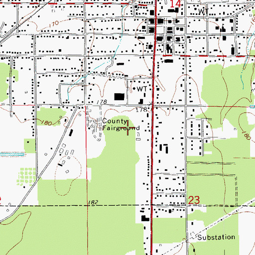 Topographic Map of Township of Carter, AR