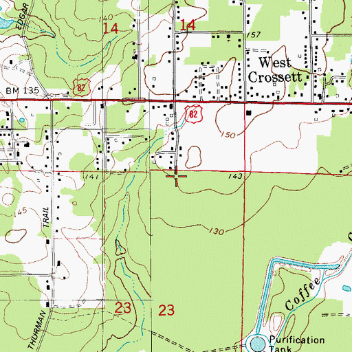 Topographic Map of Township of Egypt, AR