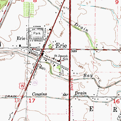 Topographic Map of Saint Joseph School, MI