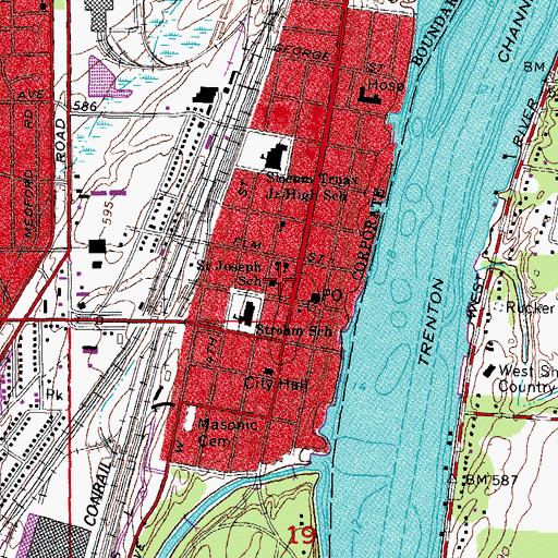 Topographic Map of Saint Joseph School, MI