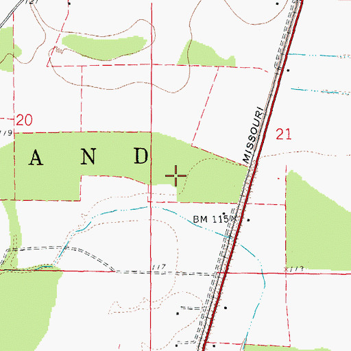 Topographic Map of Township of Portland, AR