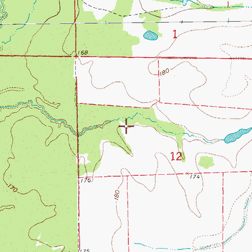 Topographic Map of Township of Prairie, AR