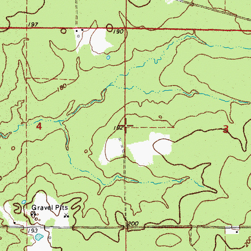 Topographic Map of Township of White, AR