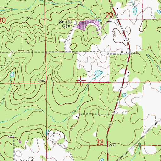 Topographic Map of Township of Clay, AR