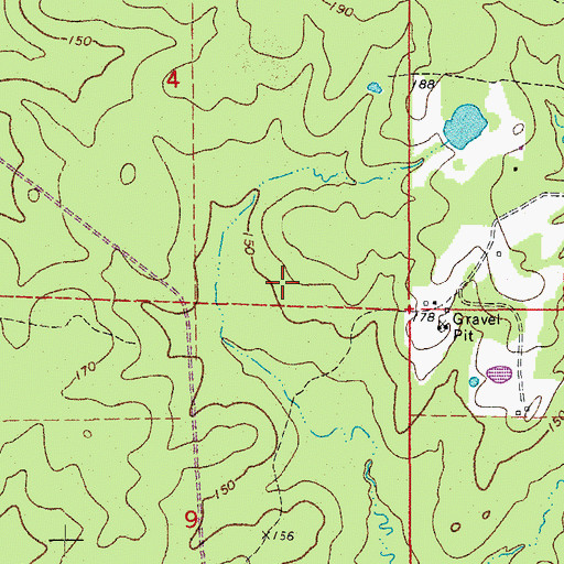 Topographic Map of Township of Palestine, AR
